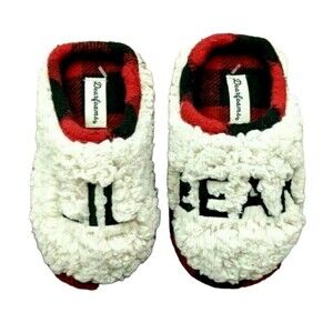 Lil' Bear Dearfoams Kids  Toddler 9/10  NWT  Clog Slide Slipper  Fluffy Sherpa
